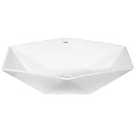 Умывальник накладной RUNO Poligono, многоугольный, белый цены в Воронеже