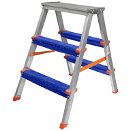 Стремянка Sarayli двухсторонняя, алюминиевая, 3 ступени цены в Воронеже