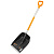 Лопата для уборки снега Fiskars SnowXpert, пластмассовая, алюминиевый черенок, 355мм х 440мм.