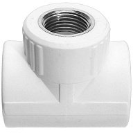 Тройник полипропиленовый Kalde, комбинированный 32 х 3/4" г, белый. цены в Воронеже