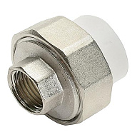 Муфта полипропиленовая Valfex, разъемная "американка", 25 х 1/2" г, белый цены в Воронеже