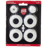 Комплект для подключения радиатора Royal Thermo, 1 х 1/2, белый цены в Воронеже