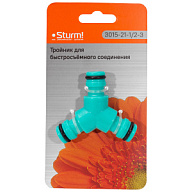 Коннекторная поливочная система Тройник Sturm! 3015-21-1/2-3, соединительный, 1/2" Всё для Тройник Sturm! 3015-21-1/2-3, соединительный, 1/2" цены в Воронеже