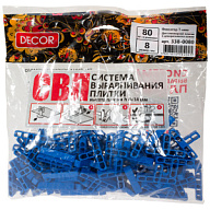 Фиксатор шва Decor для плитки, 8х 8мм, Т-образный, 80шт/упак цены в Воронеже