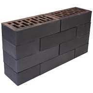 Кирпич лицевой керамический Старооскольский Recke, черный (Art 5-32-00-2-00), гладкий, 1,0НФ, М200-250, (480шт, упаковка) цены в Воронеже