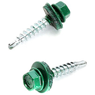 Саморез кровельный 4.8 х 29, RAL 6005 зеленый мох, коробка 250 шт/упак цены в Воронеже