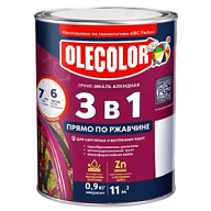 Грунт-эмаль по ржавчине 3 в 1 Olecolor, графит, 0.9кг цены в Воронеже