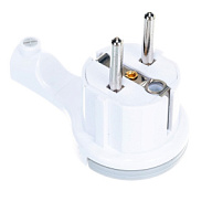 Вилка-невидимка электрическая 16А Universal, с заземлением, белая цены в Воронеже