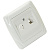 Розетка телефонная Universal Маргарита, 1 разъем, белая