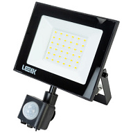 Прожектор светодиодный Leek, 30Вт, 6500К, с сенсором, IP65, черный цены в Воронеже