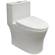 Унитаз-монолит Eva Gold SM9609, безободковый, 2-х режимный, выпуск горизонтальный цены в Воронеже