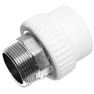 Муфта полипропиленовая Kalde, комбинированная, 40 х 1 1/4" ш, белый. цены в Воронеже