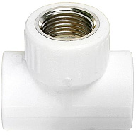 Тройник полипропиленовый Valfex, комбинированный 25 х 3/4" г, белый цены в Воронеже