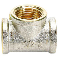 Тройник никелированный, 1/2" г-г-г цены в Воронеже