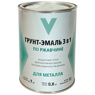 Грунт-эмаль "V" по ржавчине 3в1, серая, 0,8кг цены в Воронеже