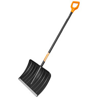 Лопата для уборки снега "Fiskars Solid", пластмассовая, с деревянным черенком, 520х372мм цены в Воронеже