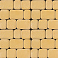 Плитка тротуарная прессованная "Старый город" 3 формы, желтый, 60мм, (12.67м2/уп) фото №1