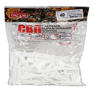 Клинья Decor Pro для плитки, 4-14мм, 40шт/упак цены в Воронеже