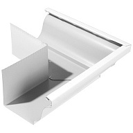 Угол желоба водосточного 86х120мм, наружный, RAL 9003 белый цены в Воронеже