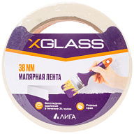 Ленты малярные Лента малярная Xglass, для внутренних работ 38мм х 36м Лента малярная Xglass, для внутренних работ 38мм х 36м цены в Воронеже