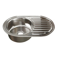 Мойки из нержавеющей стали Мойка из нержавеющей стали врезная Mixline, 770х500мммм, 0.6мм, левая, овальная, с сифоном Мойка из нержавеющей стали врезная Mixline, 770х500мммм, 0.6мм, левая, овальная, с сифоном цены в Воронеже
