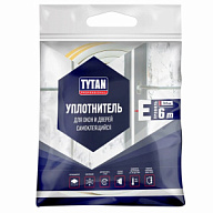 Уплотнитель для окон и дверей Tytan Prof, Е-профиль, 9мм х 6м, самоклеящийся, белый цены в Воронеже
