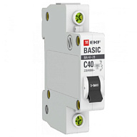 Выключатель автоматический ВА47-29 EKF, 1 полюсный, 40А С 4.5кА цены в Воронеже