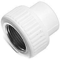 Муфта полипропиленовая Vaflex, комбинированная, 20 х 3/4" г, белый цены в Воронеже