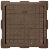 Люк канализационный легкий, 470х470х55мм, 3т, полимерный, коричневый цены в Воронеже