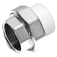 Муфта полипропиленовая Valfex, разъемная "американка", 25 х 1" г, белый цены в Воронеже