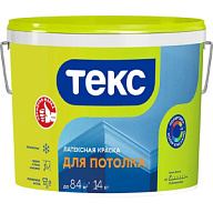 Краска водно-дисперсионная Текс белая, для потолка, матовая, 14кг. цены в Воронеже