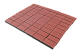 Плитка тротуарная прессованная "Брусчатка", красный, 40х100х200мм, (19.44м2/972шт, упаковка). фото №1