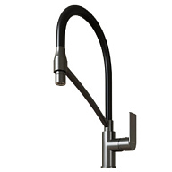 Смеситель для кухни Mixline ML33-108GR, с гибким изливом, графит цены в Воронеже