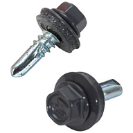 Саморез кровельный 5.5 х 19, RAL 7024 серый графит, коробка 250 шт/упак цены в Воронеже