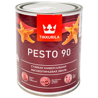 Эмаль алкидная Tikkurila Pesto 90 белая, высокоглянцевая, база А, 0.9л цены в Воронеже