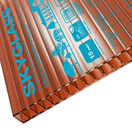 Поликарбонат Кинпласт Skyglass, 4 х 2100мм, коричневый, (кратно 3м) цены в Воронеже