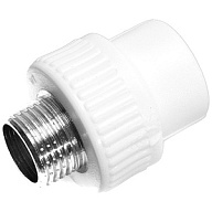 Муфта полипропиленовая Valfex, комбинированная, 20 х 1/2" ш, белый цены в Воронеже