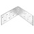 Уголок крепежный, равносторонний, 80 х 80 х 40мм