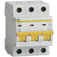 Выключатель автоматический ВА47-29 ИЭК, 3 полюсный, 16A C 4.5кА цены в Воронеже