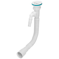 Сифон для мойки гофрированный Aquant, с выходом под стиральную машину, D40-40/50мм, L800мм цены в Воронеже