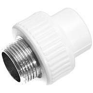 Муфта полипропиленовая Valfex, комбинированная, 20 х 3/4" ш, белый цены в Воронеже