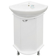 Тумба напольная угловая Браво 40 с умывальником Элегия 46, белый цены в Воронеже