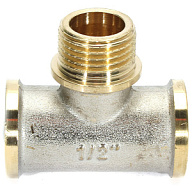 Тройник никелированный, 1/2" г-ш-г цены в Воронеже