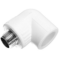 Угольник полипропиленовый Valfex, комбинированный, 25 х 1/2" ш, белый цены в Воронеже