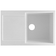 Мойка искусственный камень Ulgran, прямоугольная с крылом, 500х770х210мм, белая цены в Воронеже