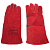 Перчатки сварщика спилковые, красные