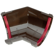 Угол желоба водосточного Grand Line, d-120/135градусов, коричневый RR32 цены в Воронеже