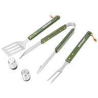 Набор Boyscout, сумка-фартук, вилка, лопатка, щипцы, солонка, перечница цены в Воронеже