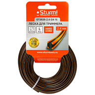 Триммеры Леска для триммера Sturm!, 2.4мм х 15м, усиленный квадрат Леска для триммера Sturm!, 2.4мм х 15м, усиленный квадрат цены в Воронеже