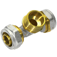 Тройник для металлопластиковой трубы Frap, ДУ20 х ДУ1/2 х ДУ20 ц-ш-ц. цены в Воронеже